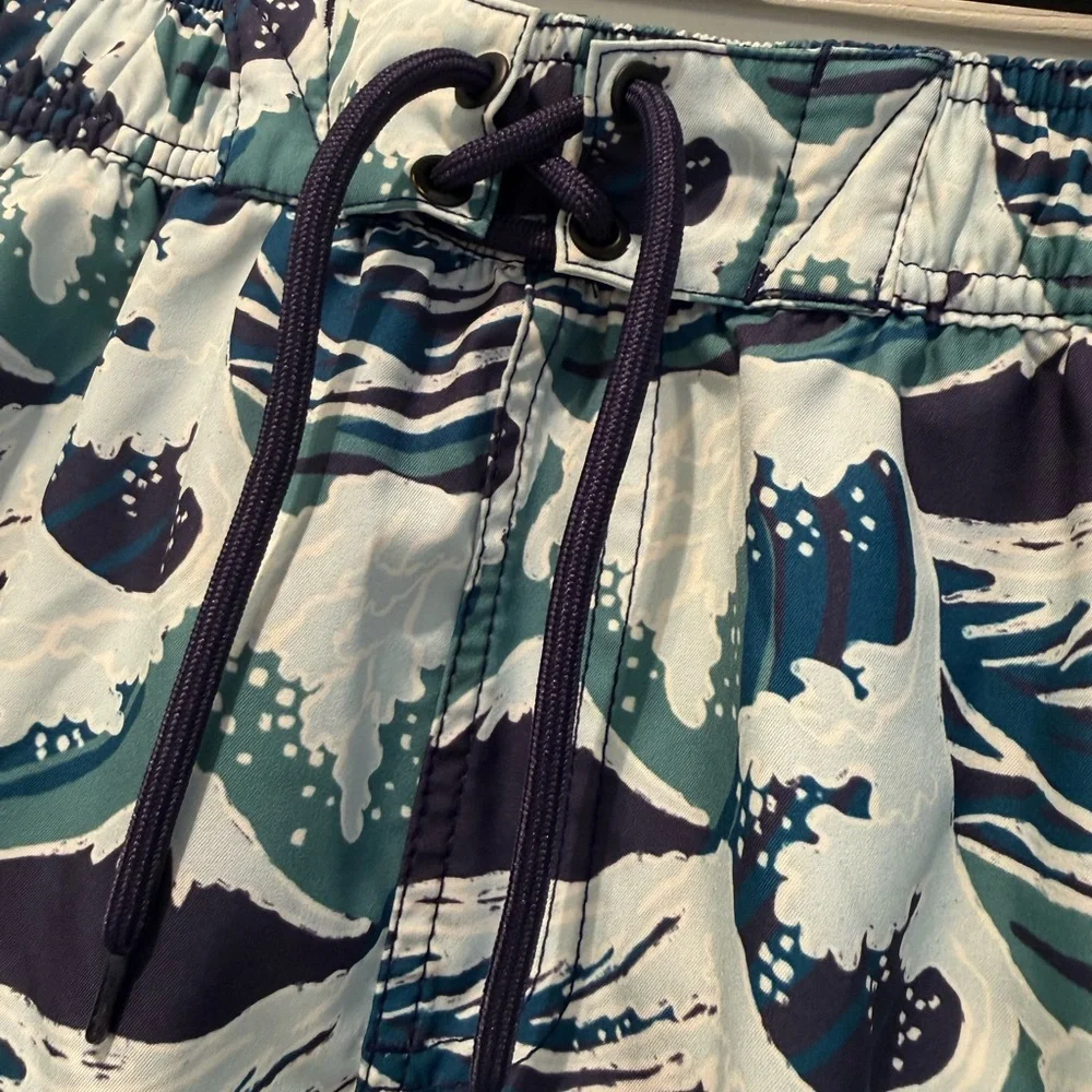 🩳🌊🔥Sovereign Code Mens Swim Shorts XL Wave Print Board Shorts Beach Surf Trunks